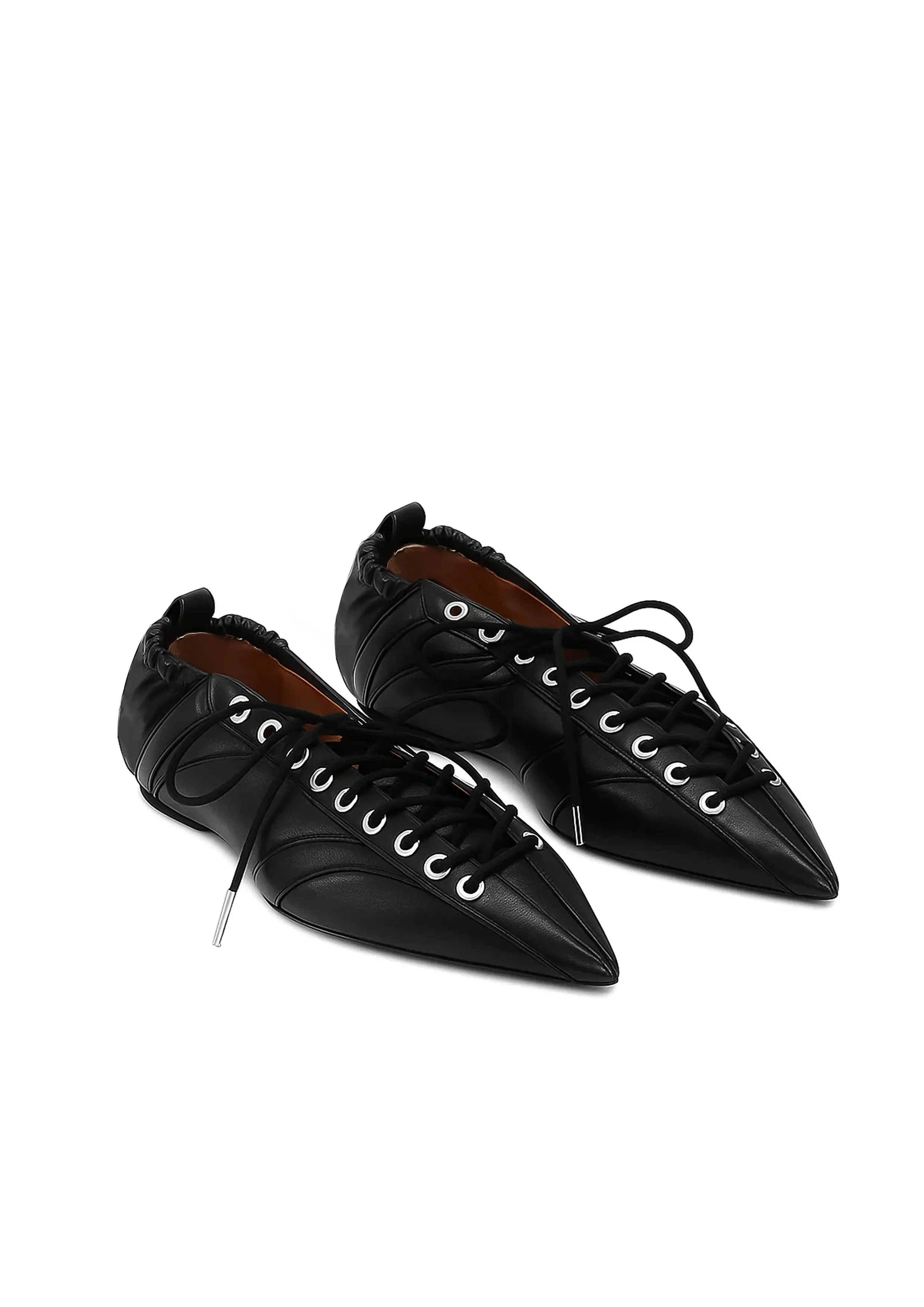 Ava Lace-Up Flats – Black sold by JW PEI