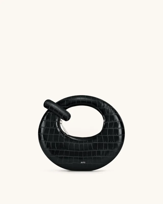 Abacus Mini Top Handle Bag - Black Croc sold by JW PEI