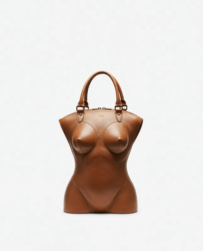 Tara Sculpted Handle Bag - Brown sold by JW PEI