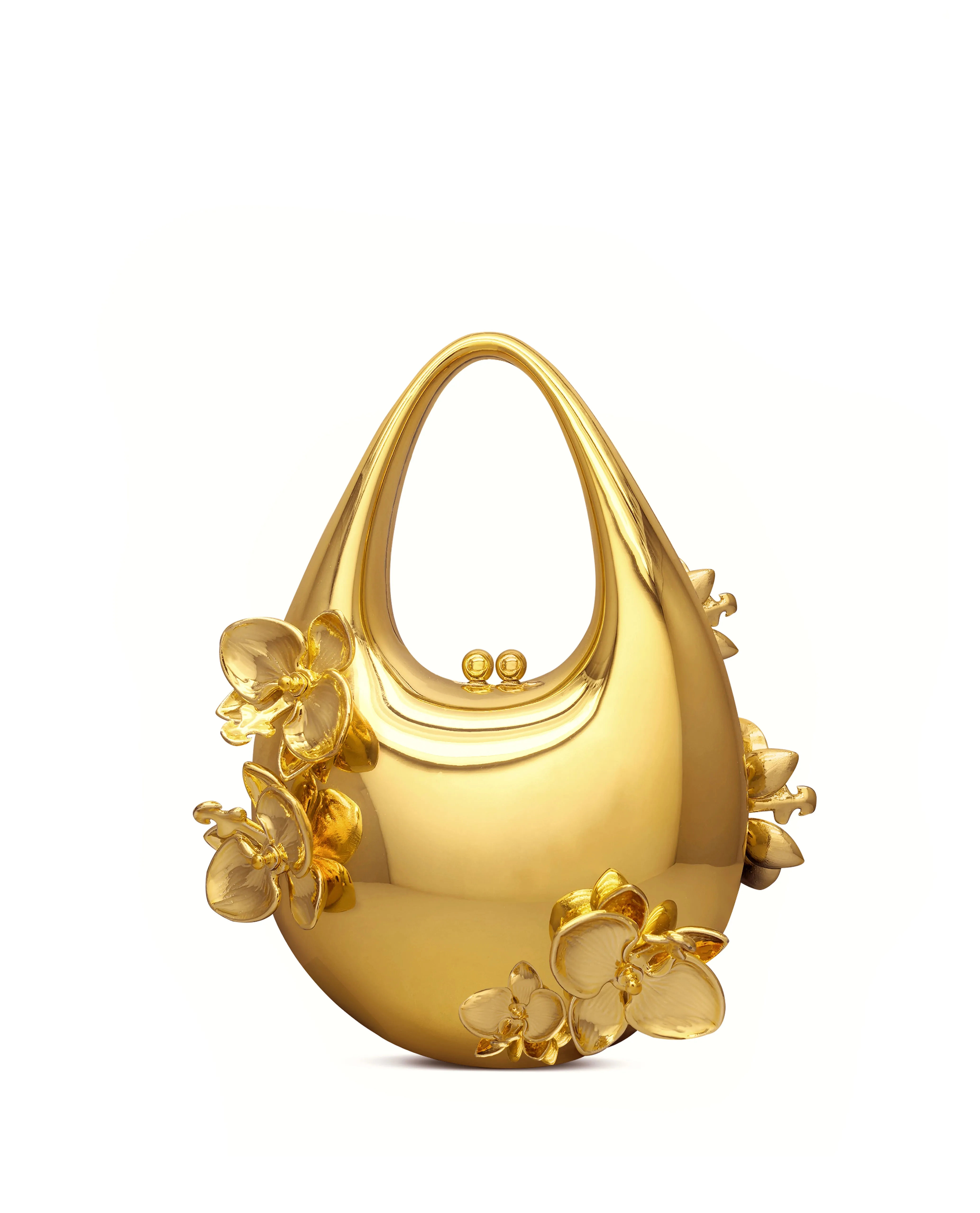 Lydia Floral Embellished Handbag - Gold sold by JW PEI