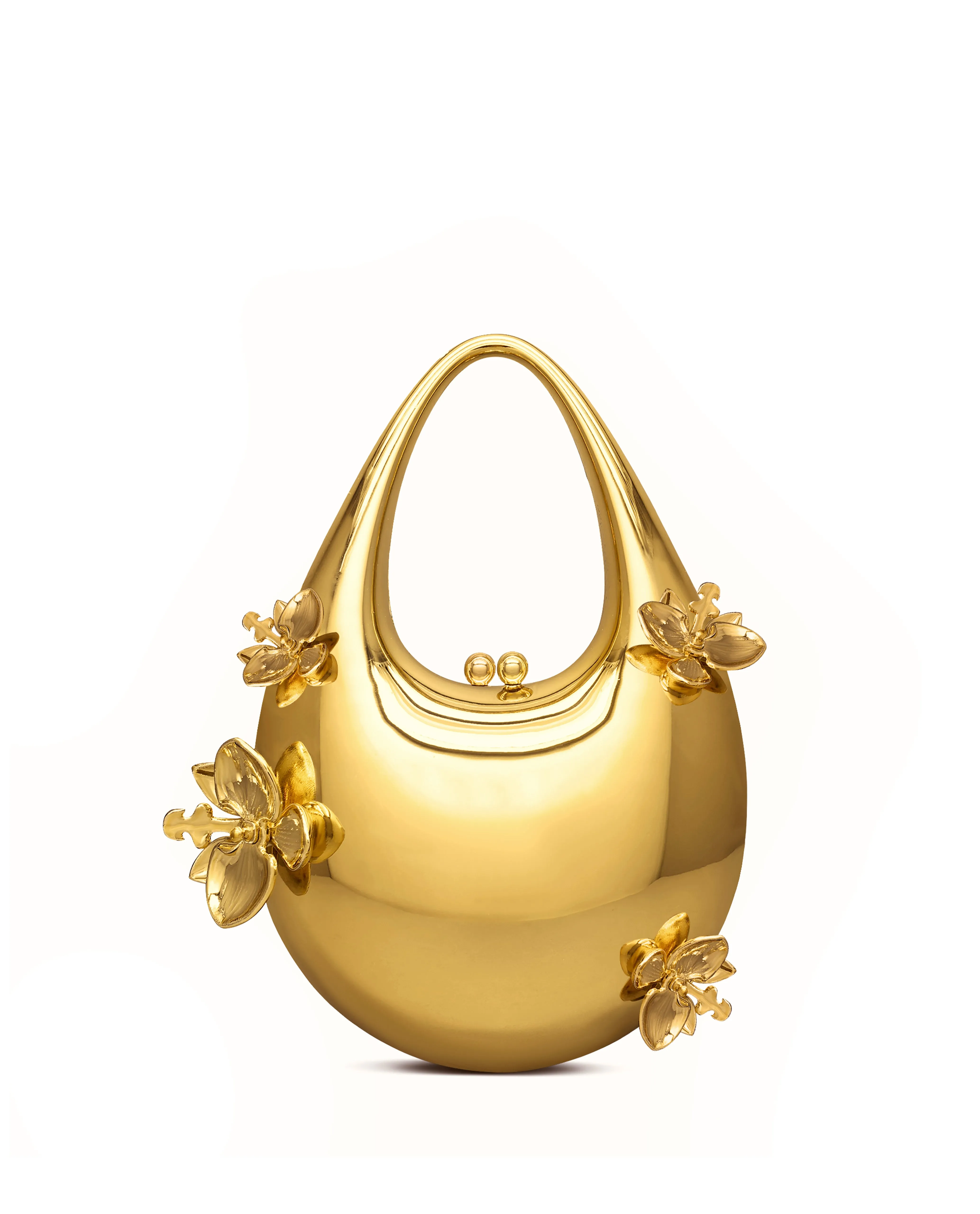 Lydia Floral Embellished Handbag - Gold sold by JW PEI product image thumbnail 2