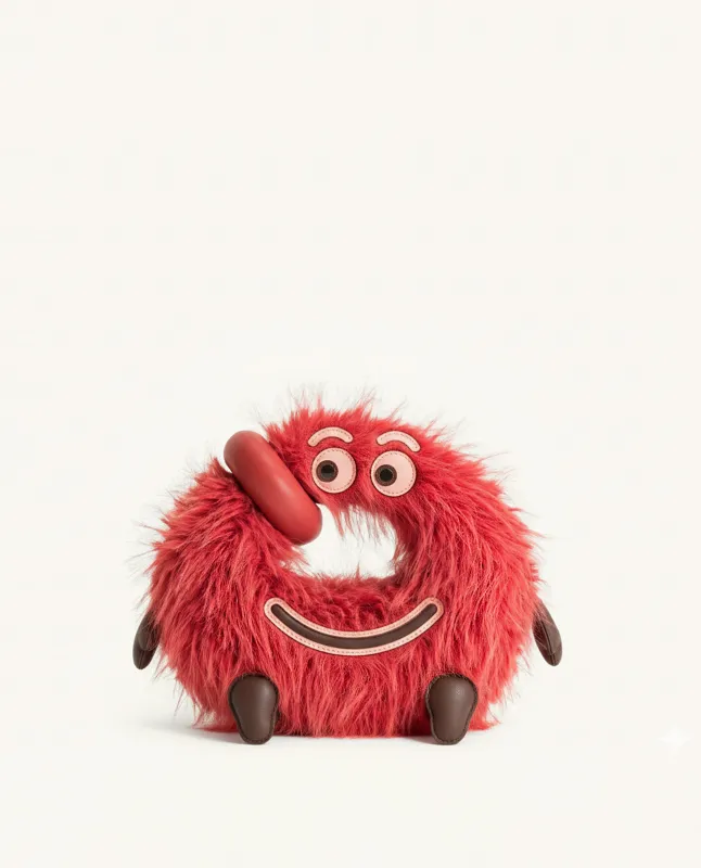 Monster Shaped Top Handle Bag - Red sold by JW PEI