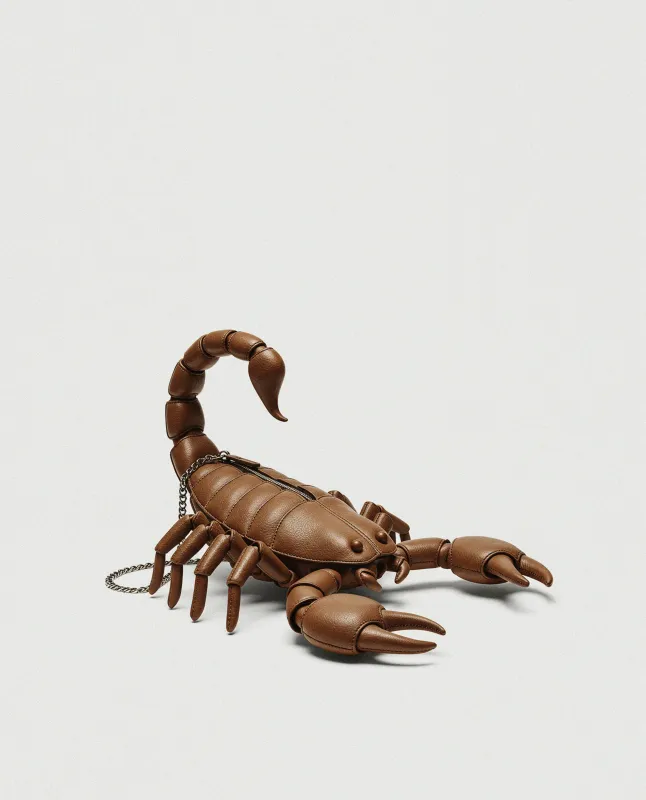 Sierra Scorpion Chain Crossbody Bag - Brown sold by JW PEI
