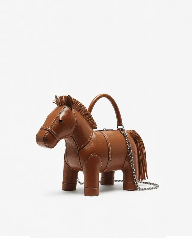 Harper Horse Top Handle Bag - Brown sold by JW PEI