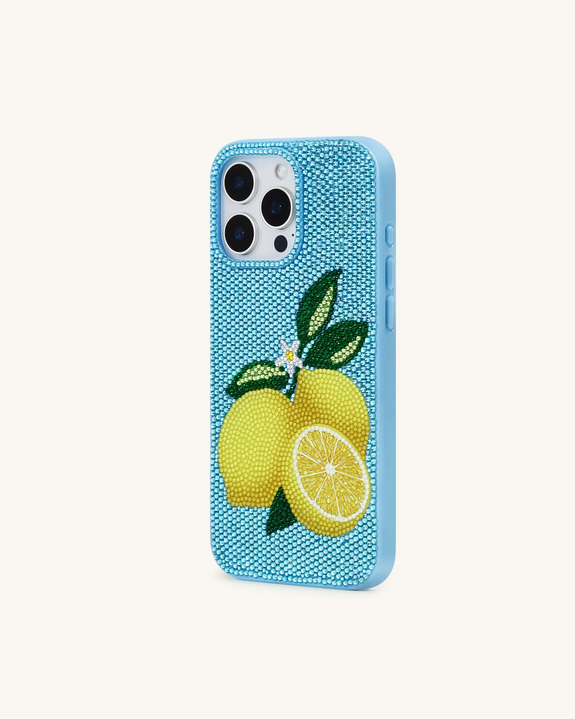 Lemon Artificial Crystal Phone Case - Light Blue sold by JW PEI product image thumbnail 2