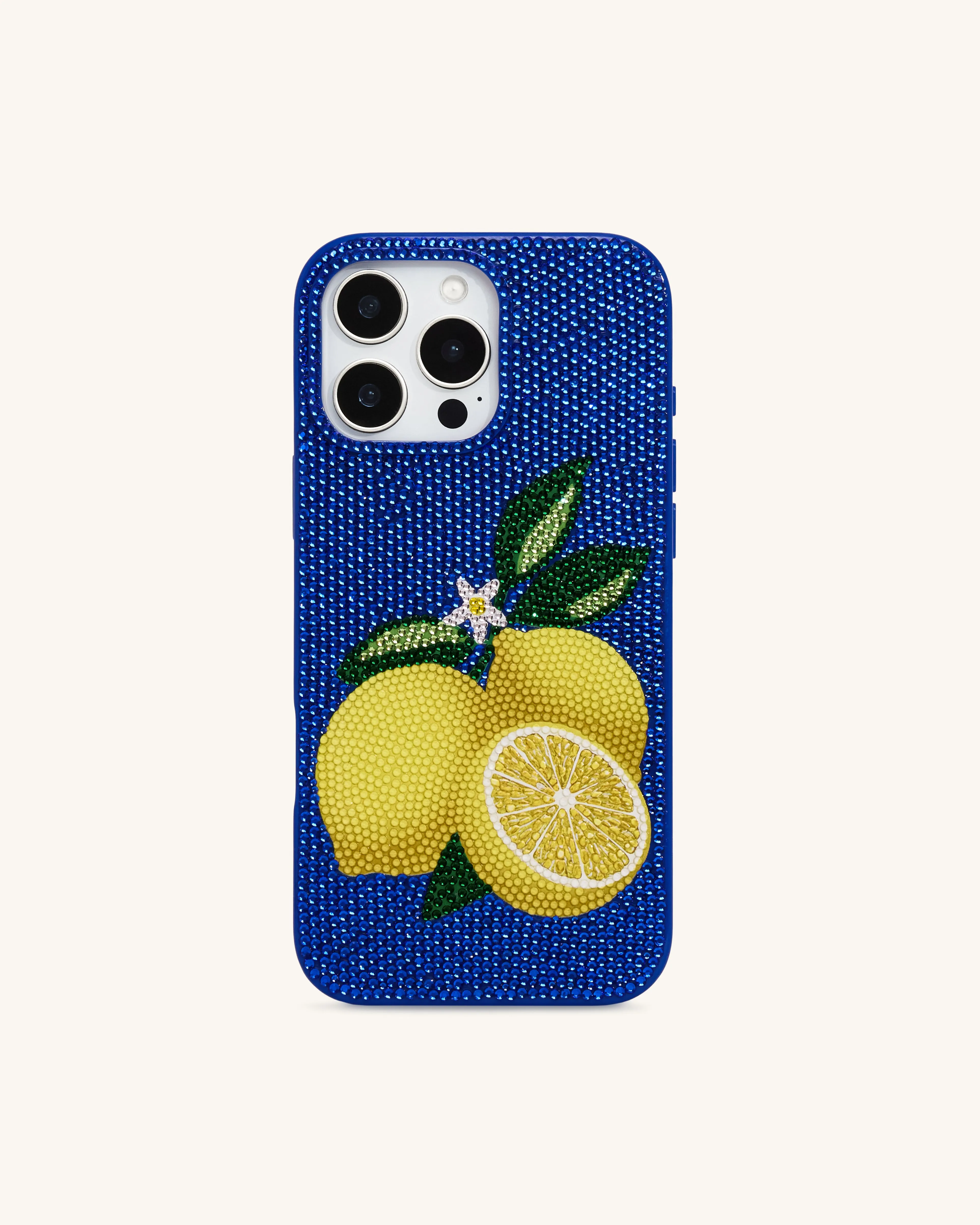 Lemon Artificial Crystal Phone Case - Blue sold by JW PEI