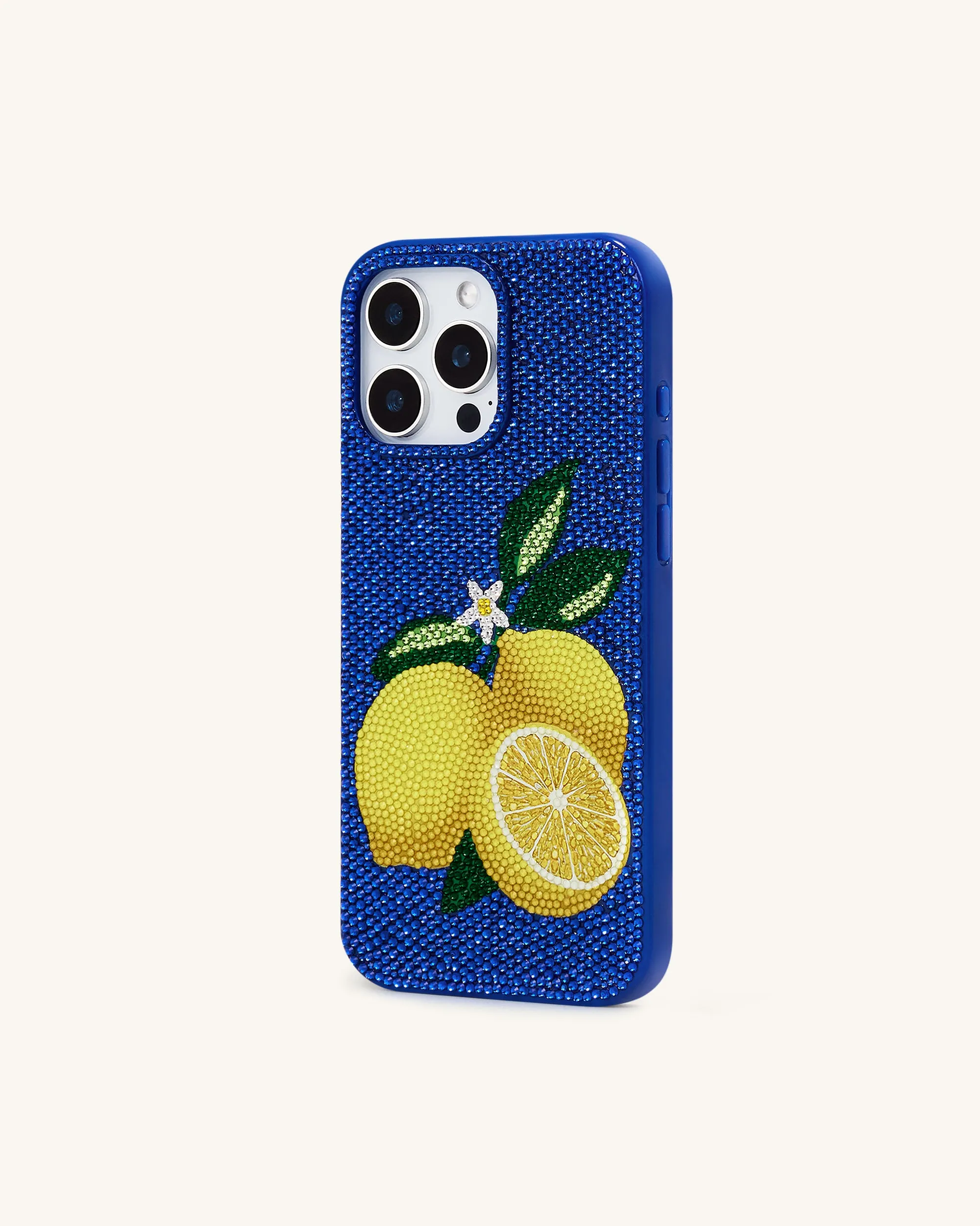 Lemon Artificial Crystal Phone Case - Blue sold by JW PEI product image thumbnail 2