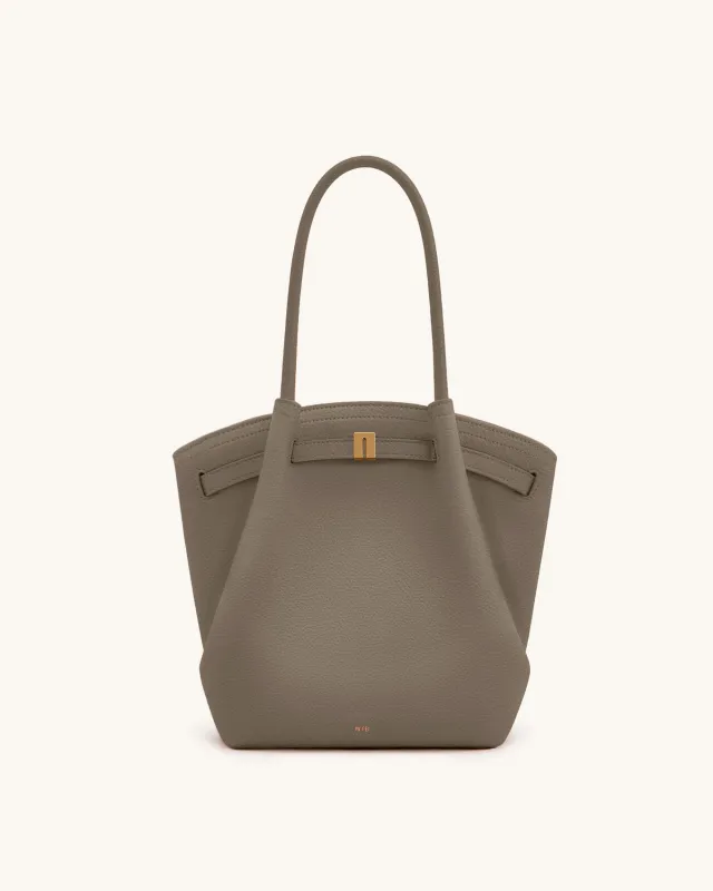 Hana Column Tote Bag - Taupe sold by JW PEI