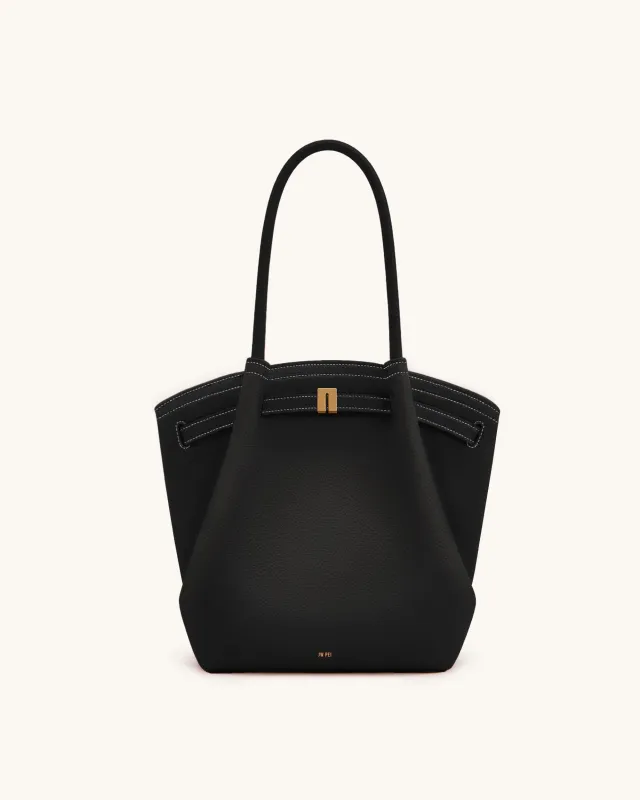 Hana Column Tote Bag - Black sold by JW PEI