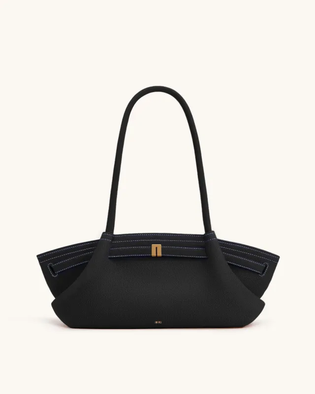 Hana Wide Tote Bag - Black sold by JW PEI