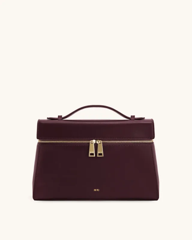 Thea Large Top Handle Bag - Deep Claret sold by JW PEI