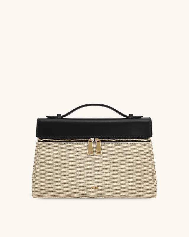 Thea Large Top Handle Bag - Black Canvas sold by JW PEI