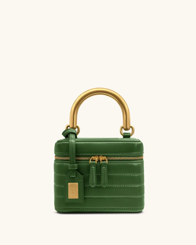 Evelyn Quilted Box Top Handle Bag - Green sold by JW PEI