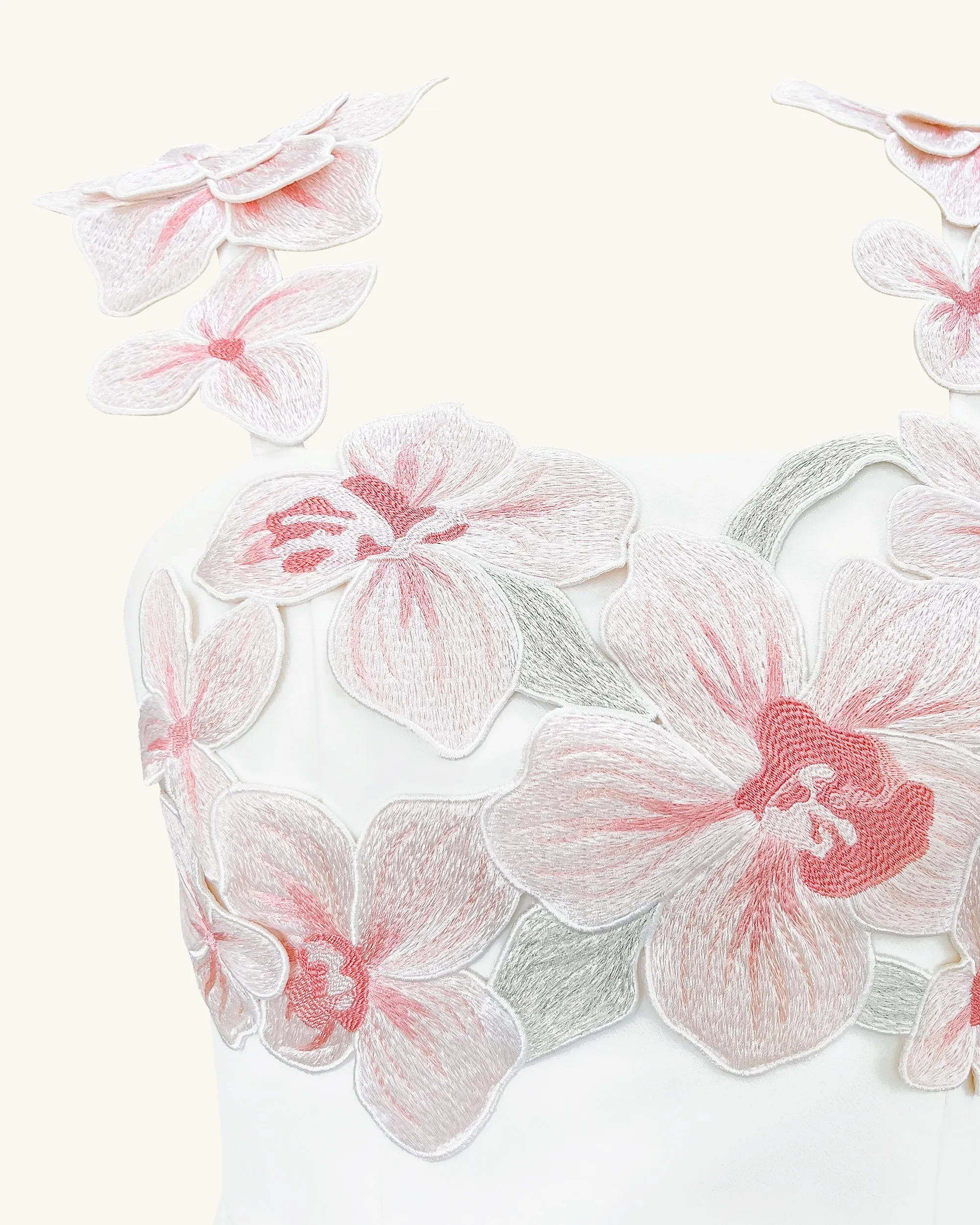 Flower Embroidered Dress - White/Pink sold by JW PEI product image thumbnail 5