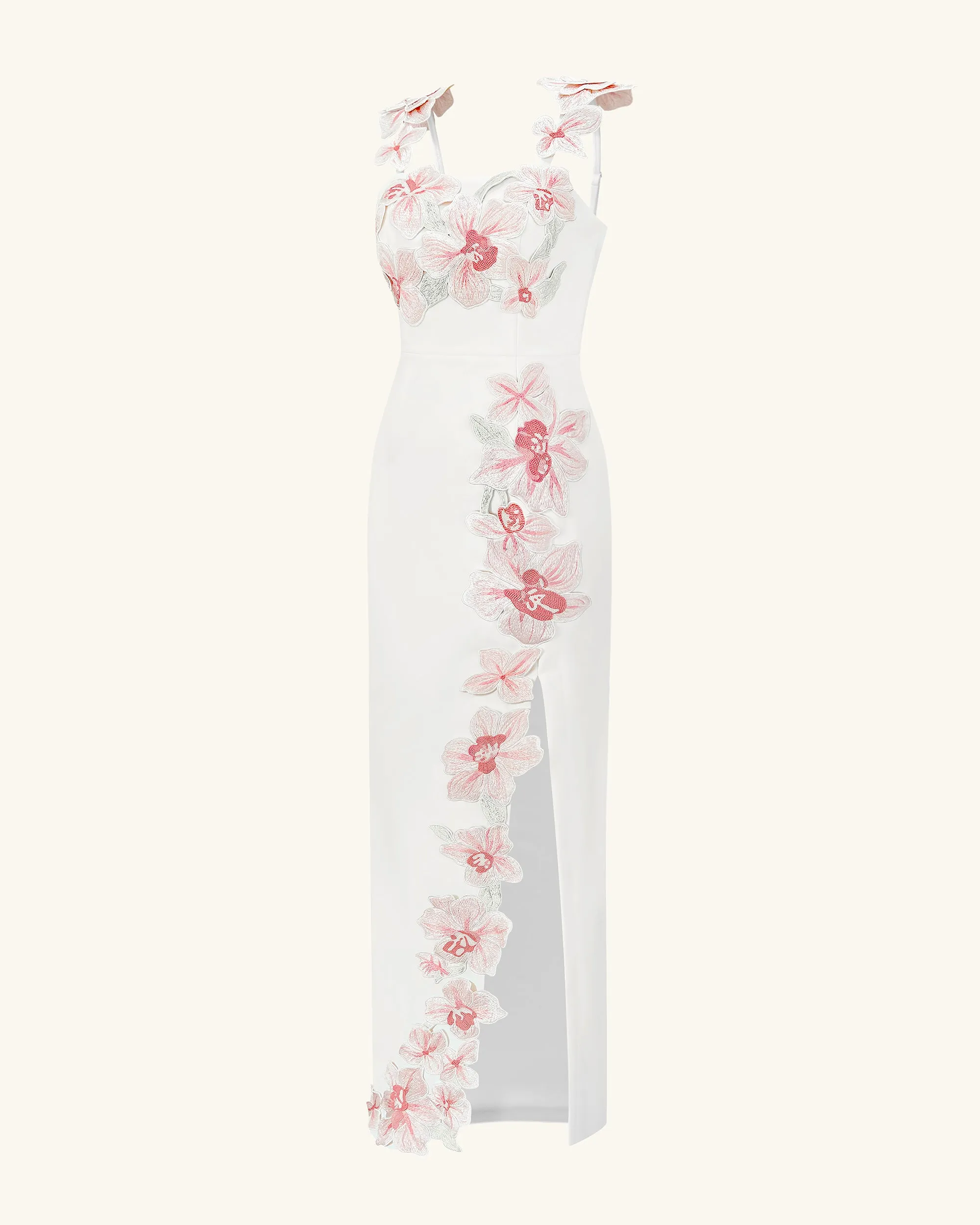 Flower Embroidered Dress - White/Pink sold by JW PEI product image thumbnail 3