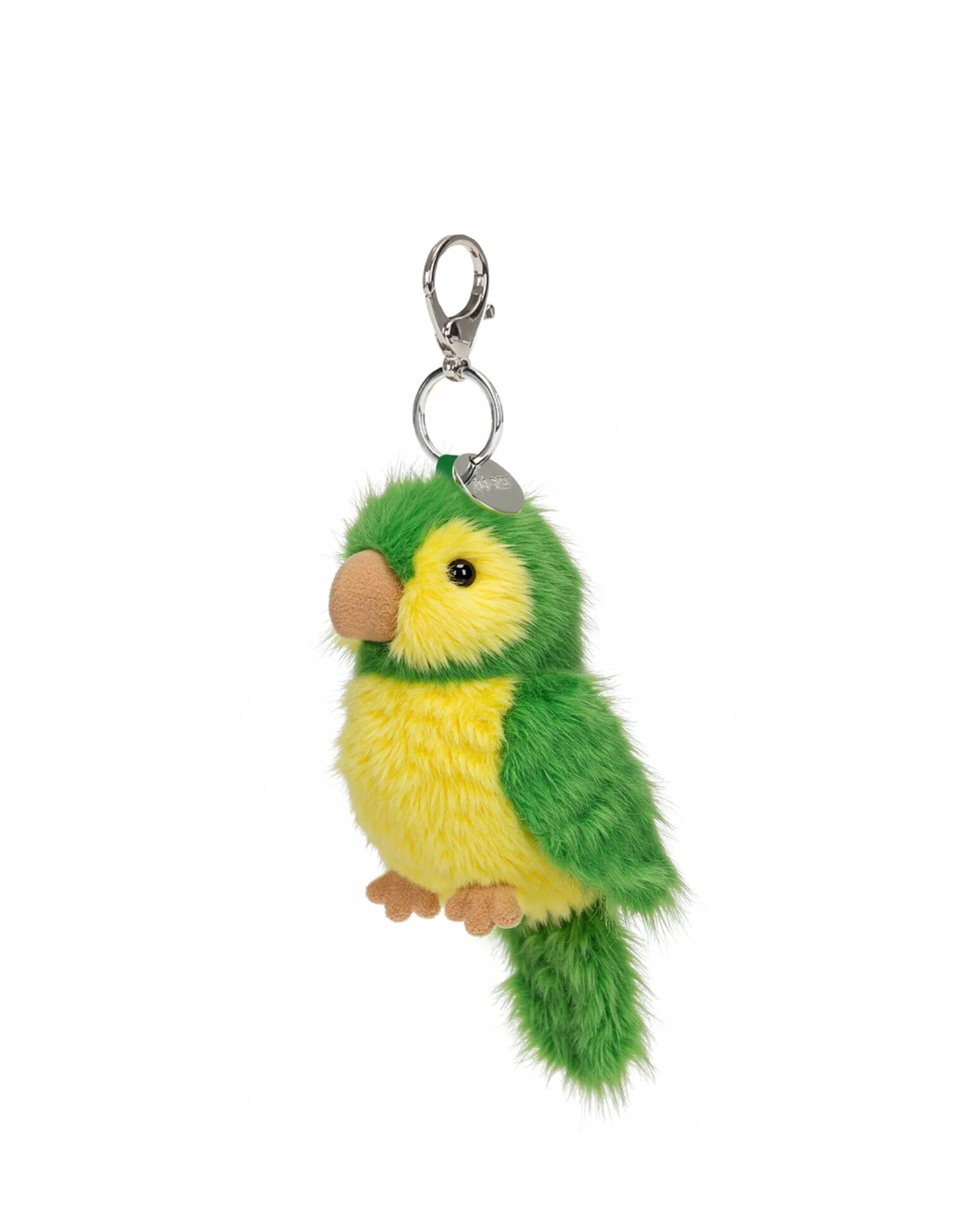 Green Parrot Plush Animal Bag Charms Keychain – Yellow/Green sold by JW PEI