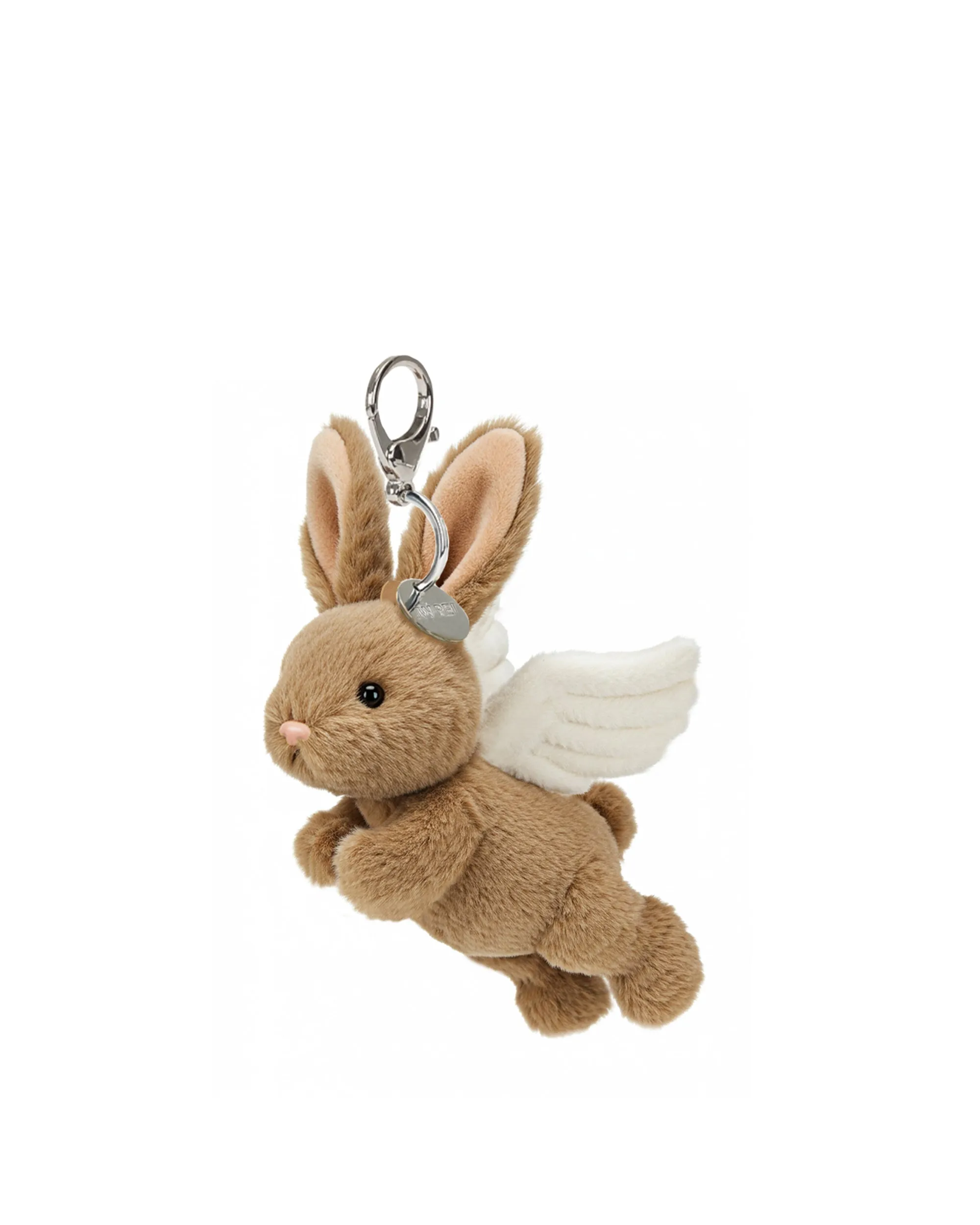 Flying Bunny Angel Bag Charms Keychain – Brown/White sold by JW PEI