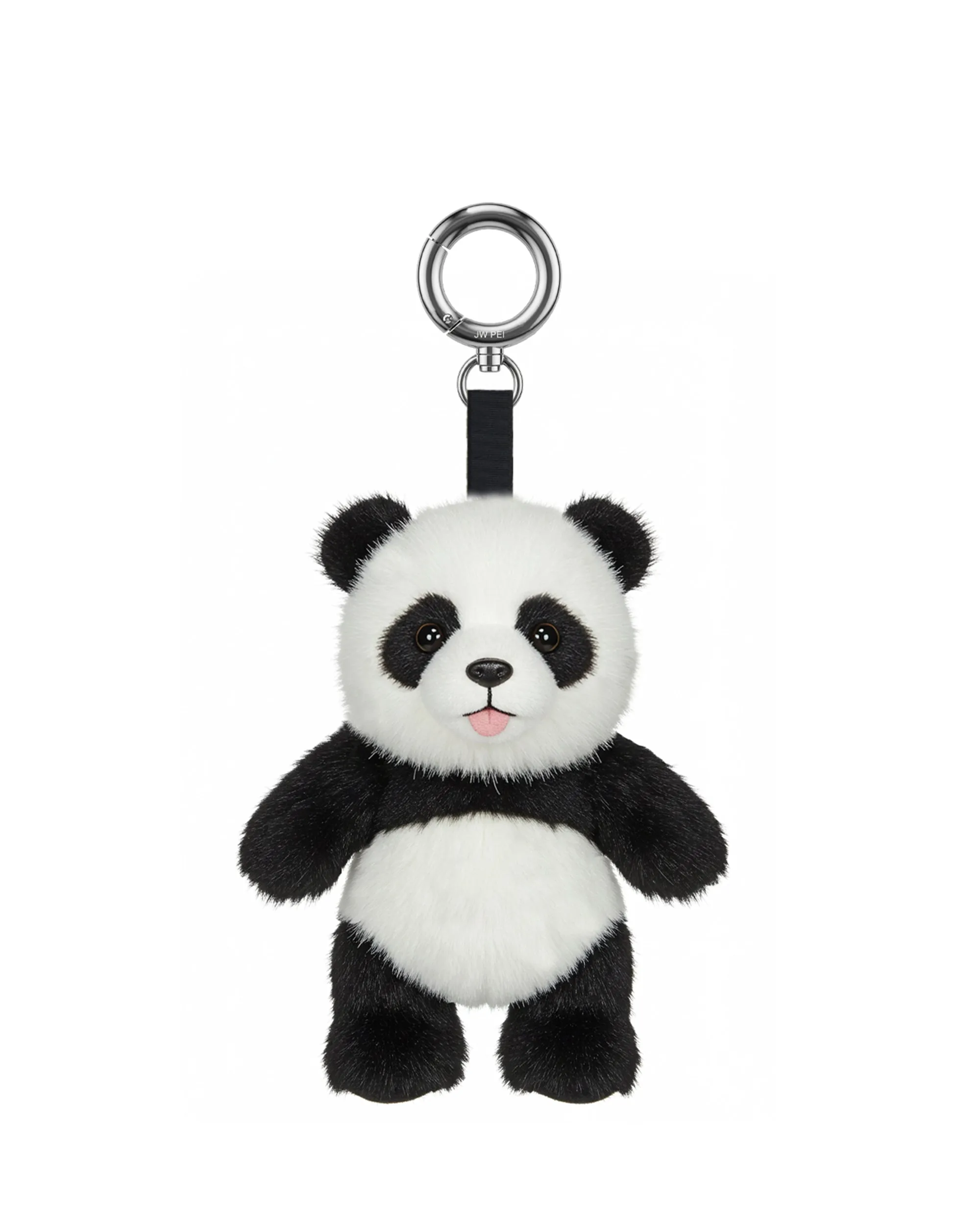 Fuzzy Panda Figure Bag Charms Keychain – Black/White sold by JW PEI