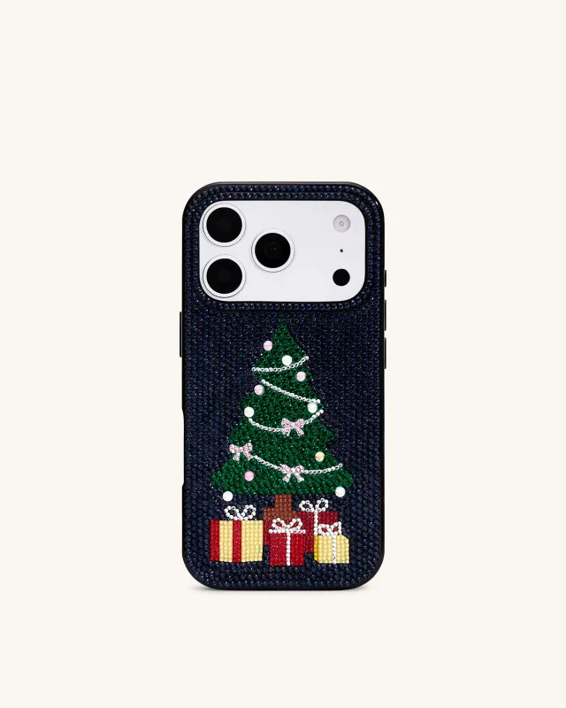 Christmas Tree Bling Phone Case - Black sold by JW PEI