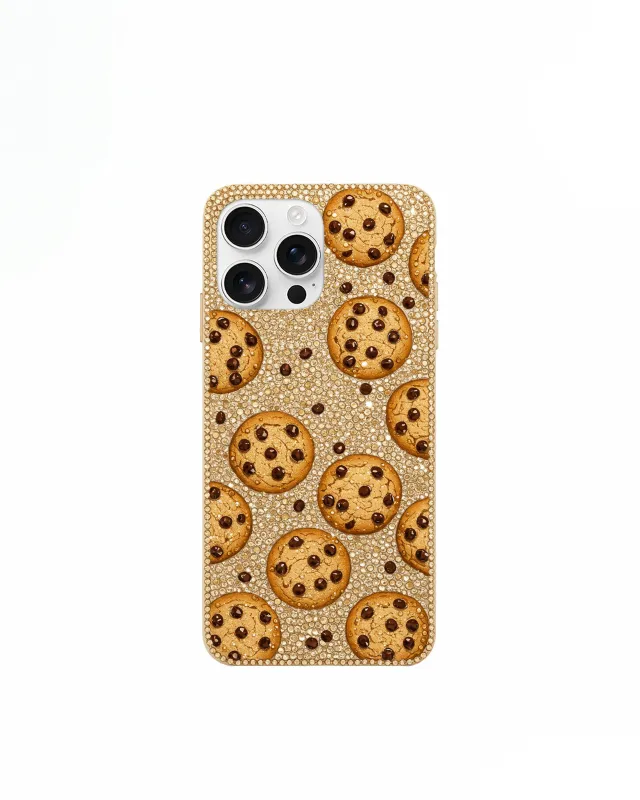 Cookie Artificial Crystal Phone Case – Brown sold by JW PEI