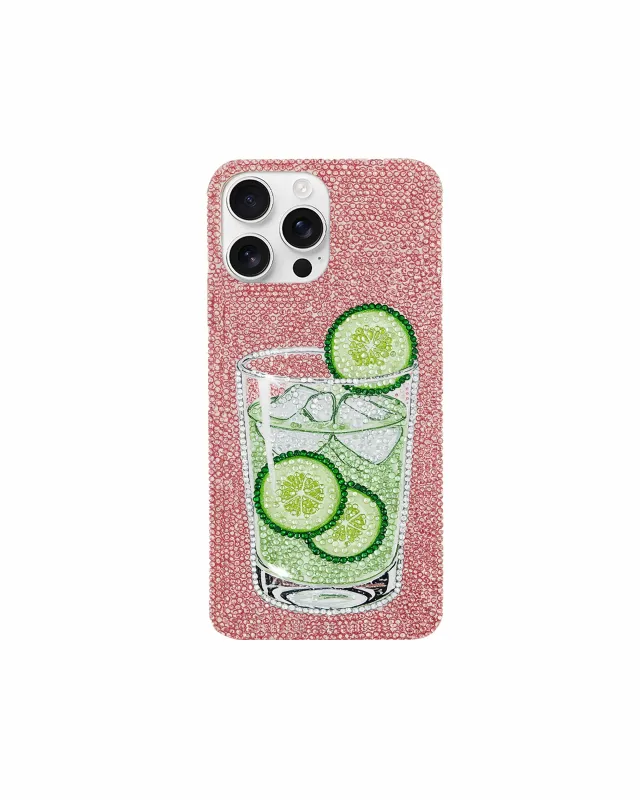 Lime Drink Artificial Crystal Phone Case – Pink sold by JW PEI