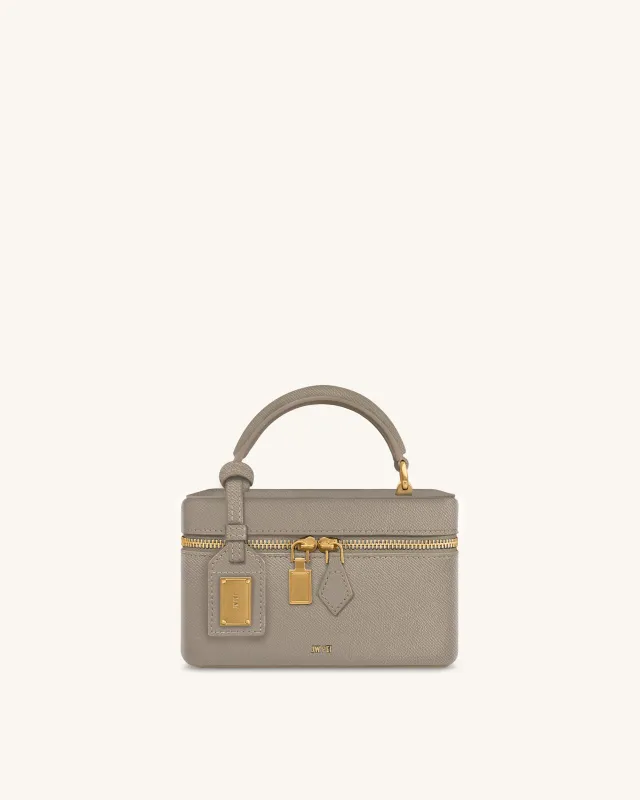 Cleo Box Shape Top Handle Bag - Taupe sold by JW PEI