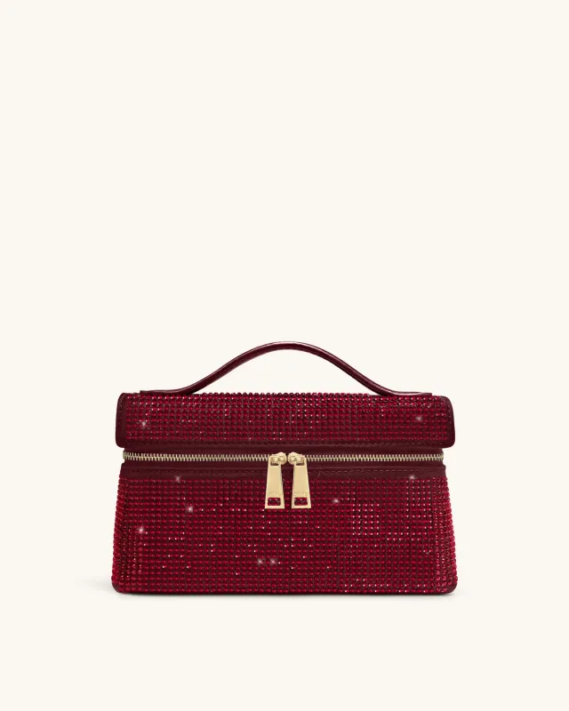 Thea Artificial Crystal Top Handle Bag - Red sold by JW PEI