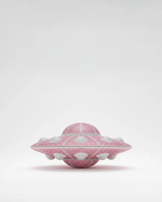 UFO Shape Faux Crystal Clutch – Pink sold by JW PEI