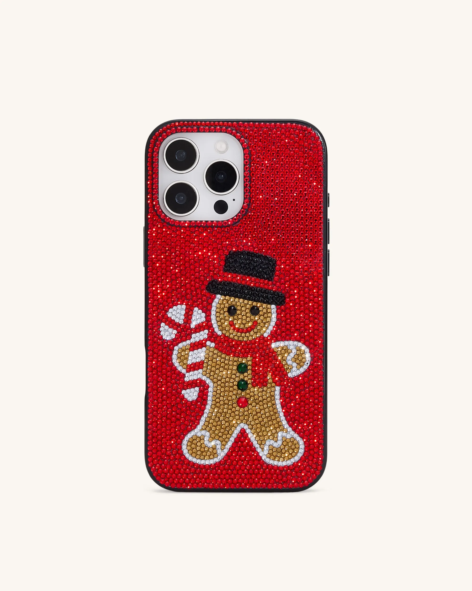 Gingerbread Bling Holiday Phone Case - Red sold by JW PEI