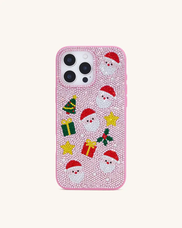 Holiday Icons Artificial Crystal Phone Case - Pink sold by JW PEI