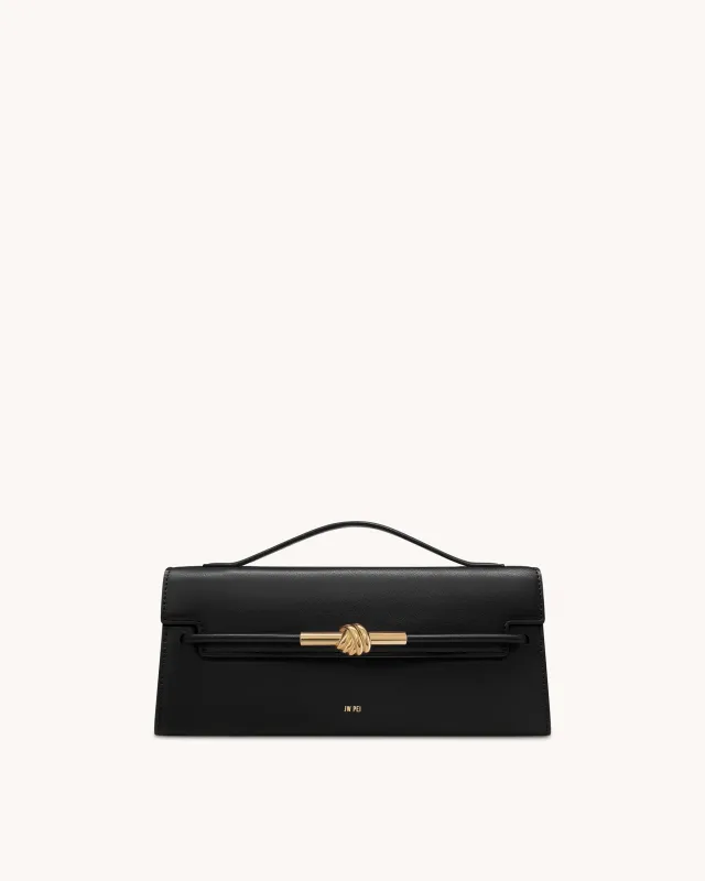 Lena Metal Rope Knot Top Handle Bag - Black sold by JW PEI