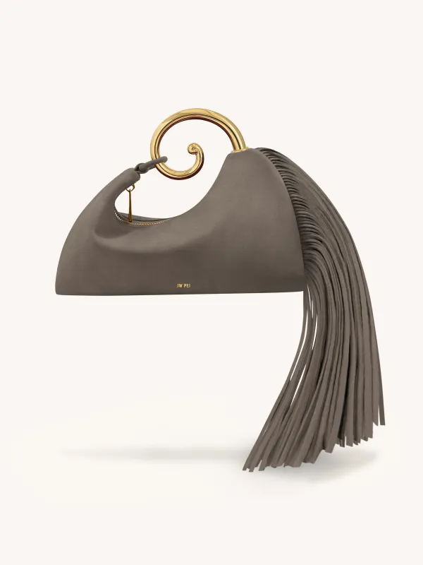 Nell Fringe Hardware Top Handle Bag - Slate Gray sold by JW PEI