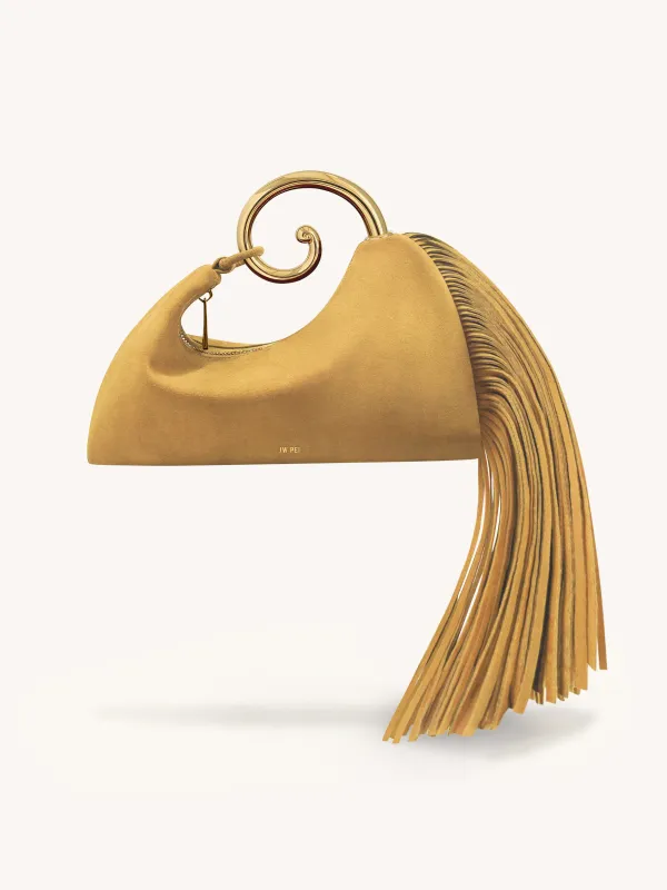 Nell Fringe Hardware Top Handle Bag - Light Yellowish Brown sold by JW PEI