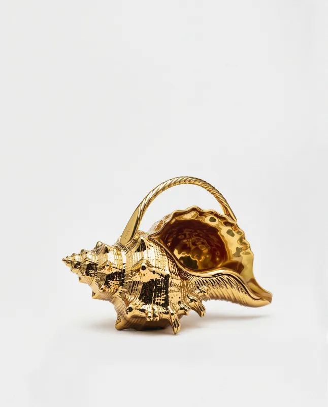 Seashell Top Handle Bag - Gold sold by JW PEI