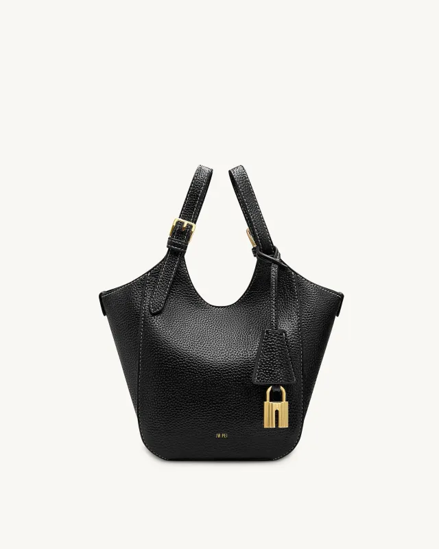 Ines Padlock Tote Bag - Black sold by JW PEI