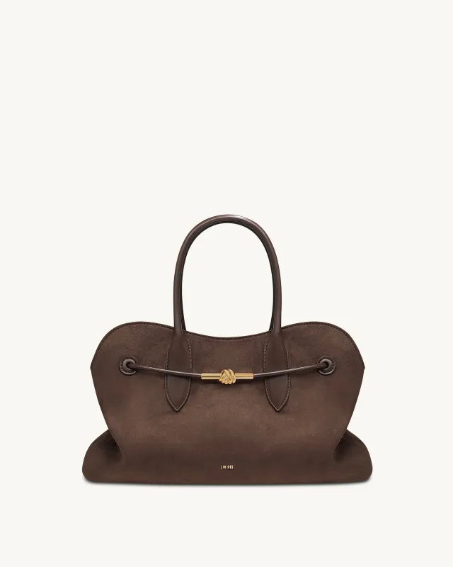 Adele Metal Rope Knot Tote Bag - Mocha Brown sold by JW PEI