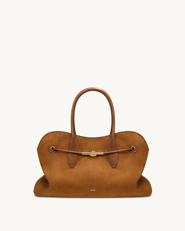 Adele Metal Rope Knot Tote Bag - Caramel Brown sold by JW PEI