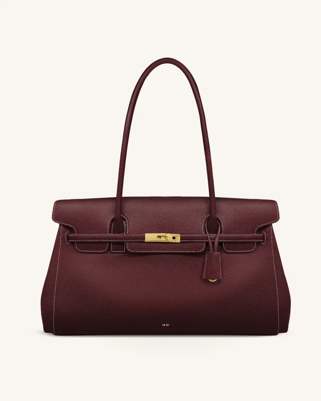 Yara Large Shoulder Bag - Burgundy sold by JW PEI