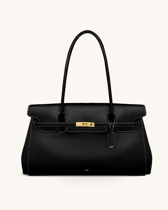 Yara Large Shoulder Bag - Black sold by JW PEI