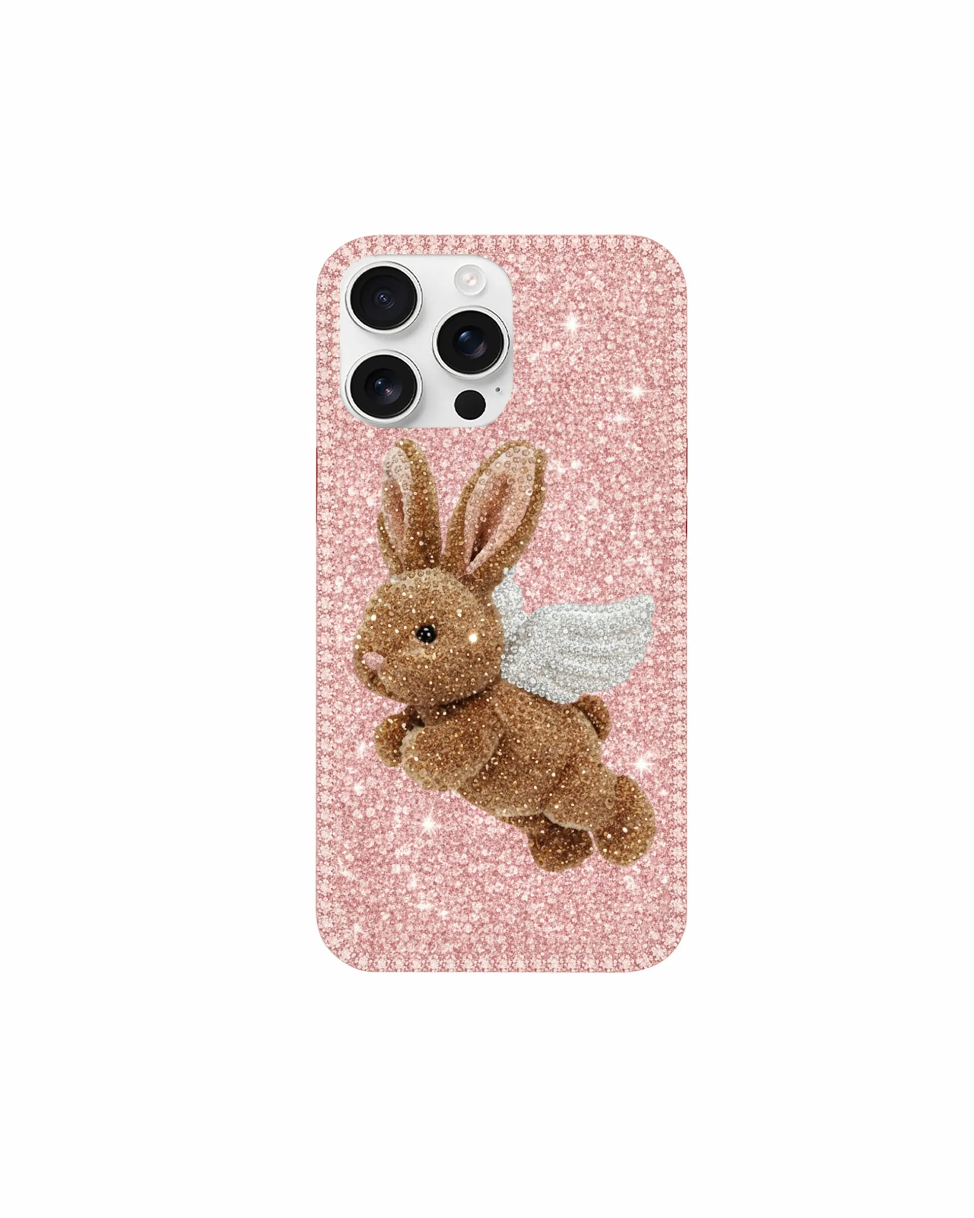 Angel Bunny Glitter Phone Case - Pink sold by JW PEI