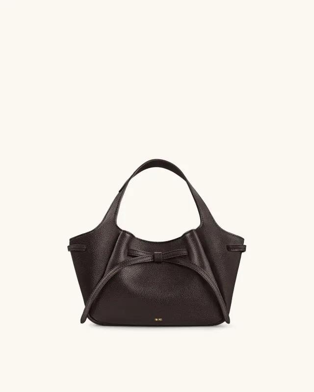 Mabel Soft Bow Tote Bag - Dark Brown sold by JW PEI