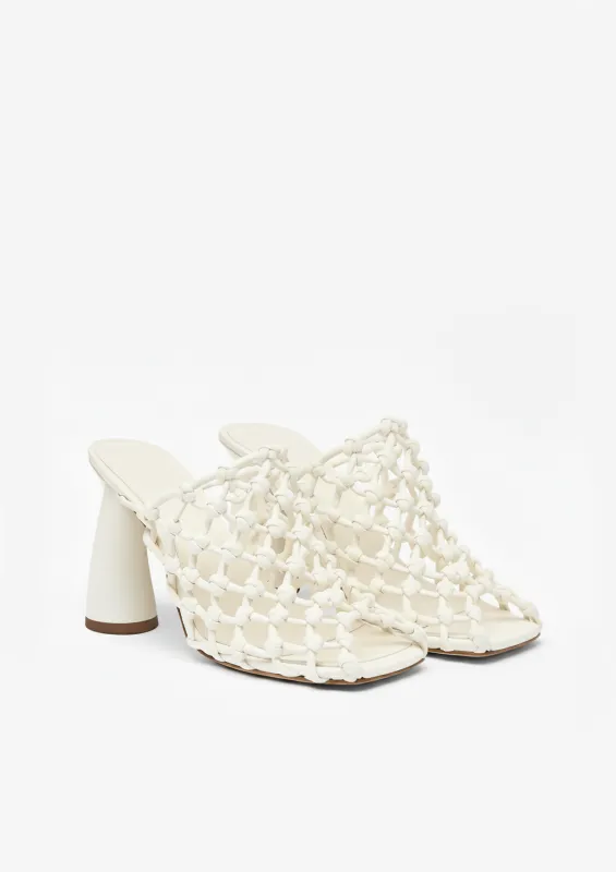 Aria Woven Mules – White sold by JW PEI