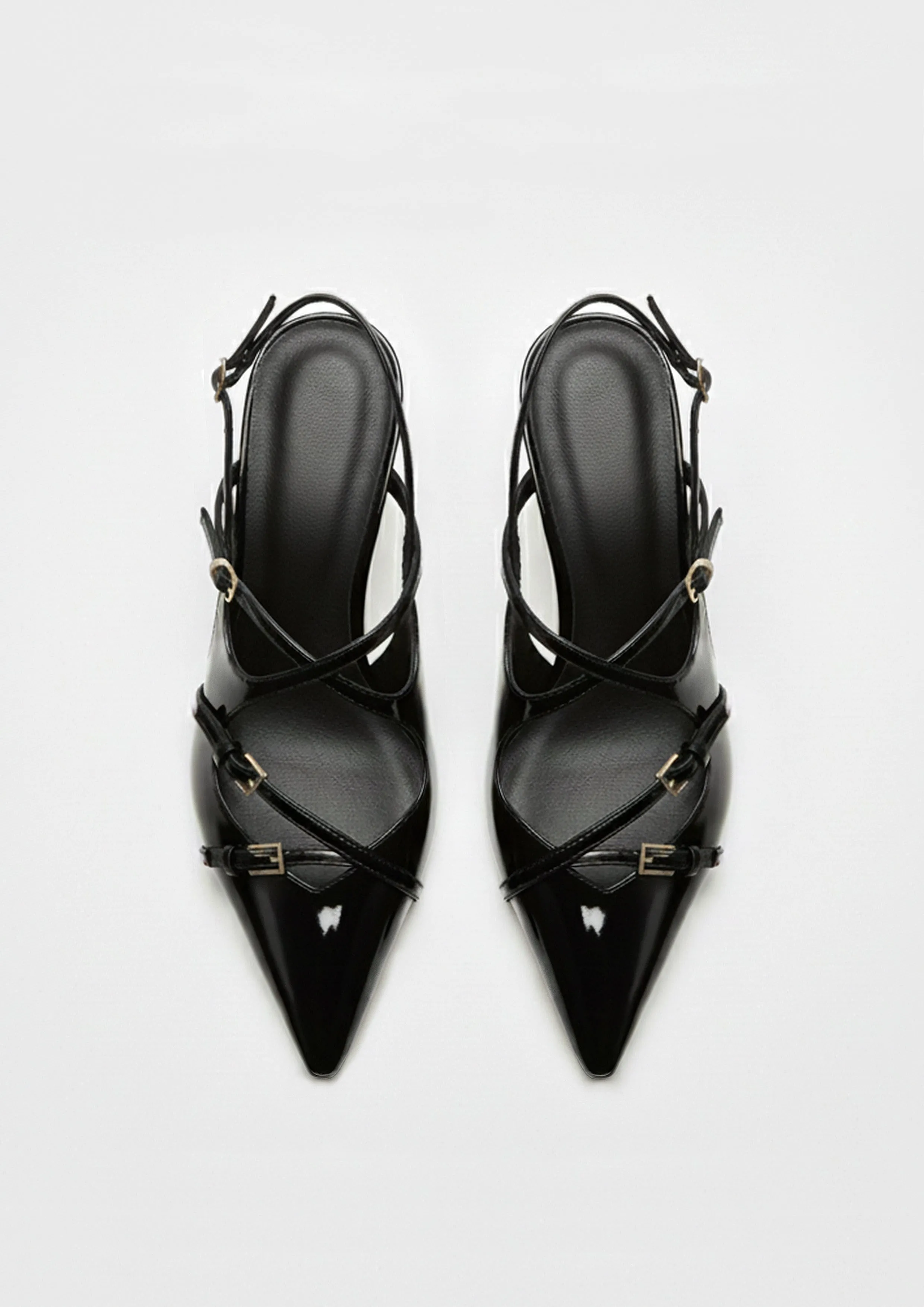 Maya Buckled Slingbacks – Black sold by JW PEI product image thumbnail 3