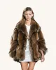 Aria Faux Fur Coat - Brown sold by JW PEI