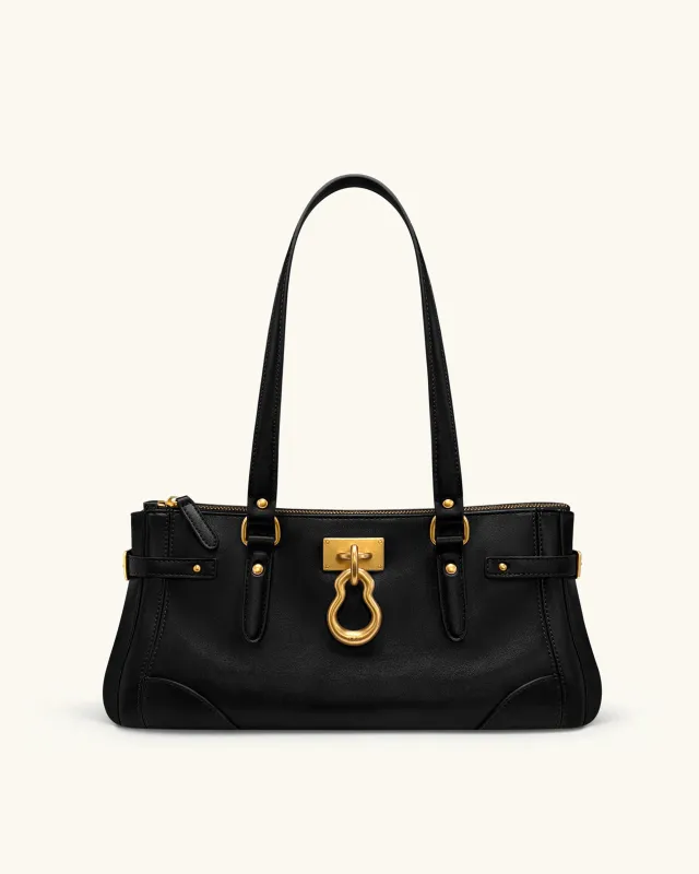 Yvette Elongated Tote Bag - Black sold by JW PEI