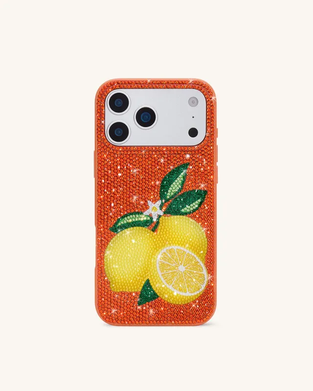 Lemon Artificial Crystal Phone Case - Orange sold by JW PEI