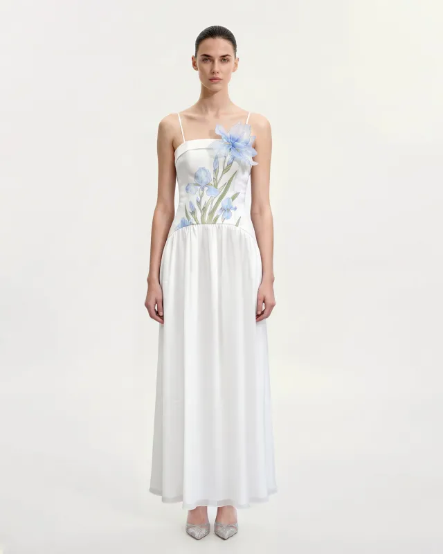 Floral Print Maxi Dress - White sold by JW PEI