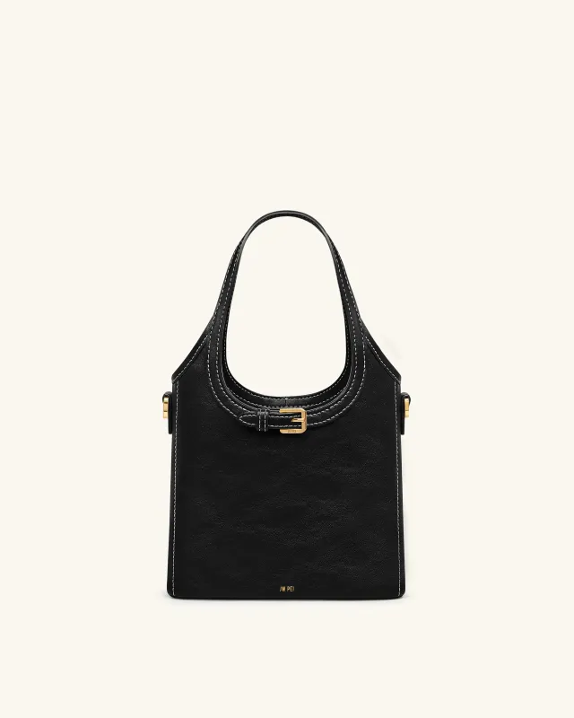 Brooke Mini Belted Embellished Top Handle Bag - Black sold by JW PEI