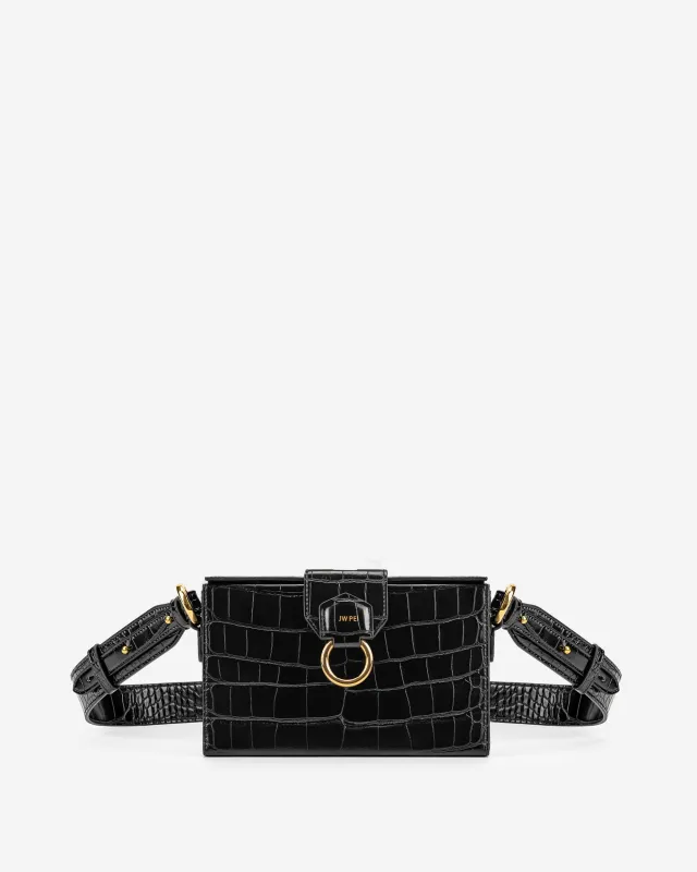 Grace Box Bag - Black Croc sold by JW PEI