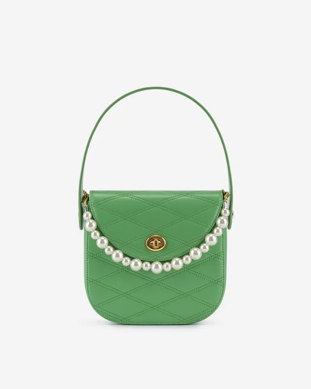 Kate Faux Pearl Bag - Grass Green sold by JW PEI